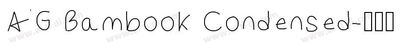 AG Bambook Condensed字体转换